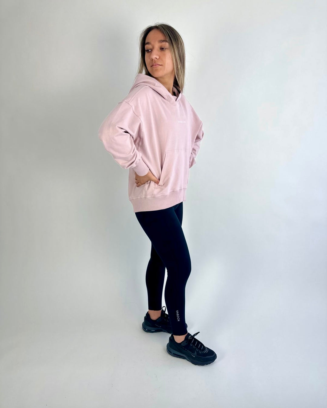 Polerón gorro rosado